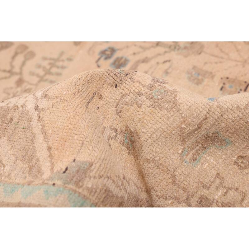ECARPETGALLERY Hand-knotted Antalya Vintage Beige Wool Rug - 5'2 x 11'0