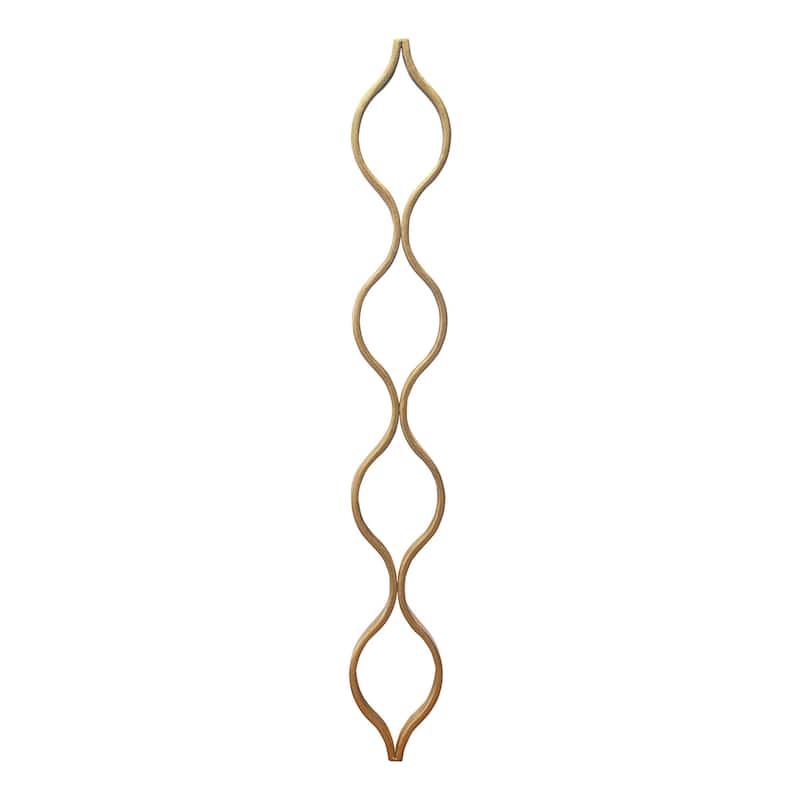 Modern Gold Metal Teardrop Mirror Boho Wall Decor, 37.875" H x 5.125" W