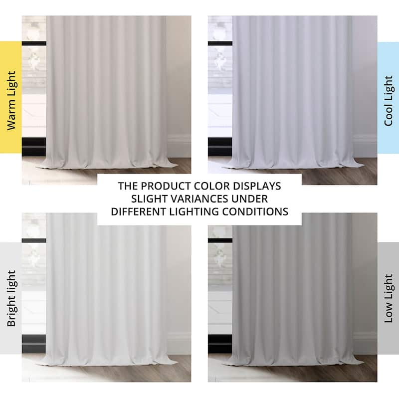 Exclusive Fabrics Textured Faux Linen Room Darkening Curtains for Bedroom & Living Room Curtains (1 Panel)