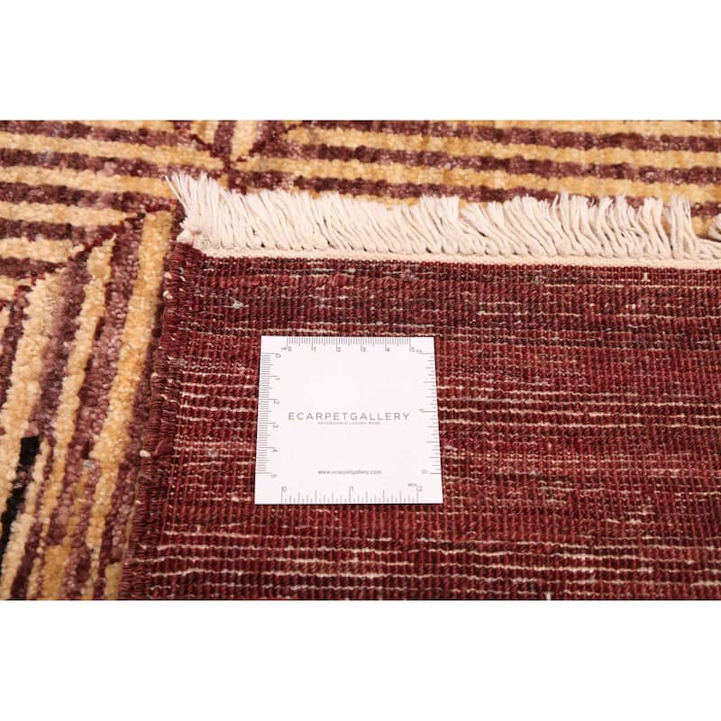 ECARPETGALLERY Hand-knotted Peshawar Ziegler Ivory Wool Rug - 8'11 x 12'2