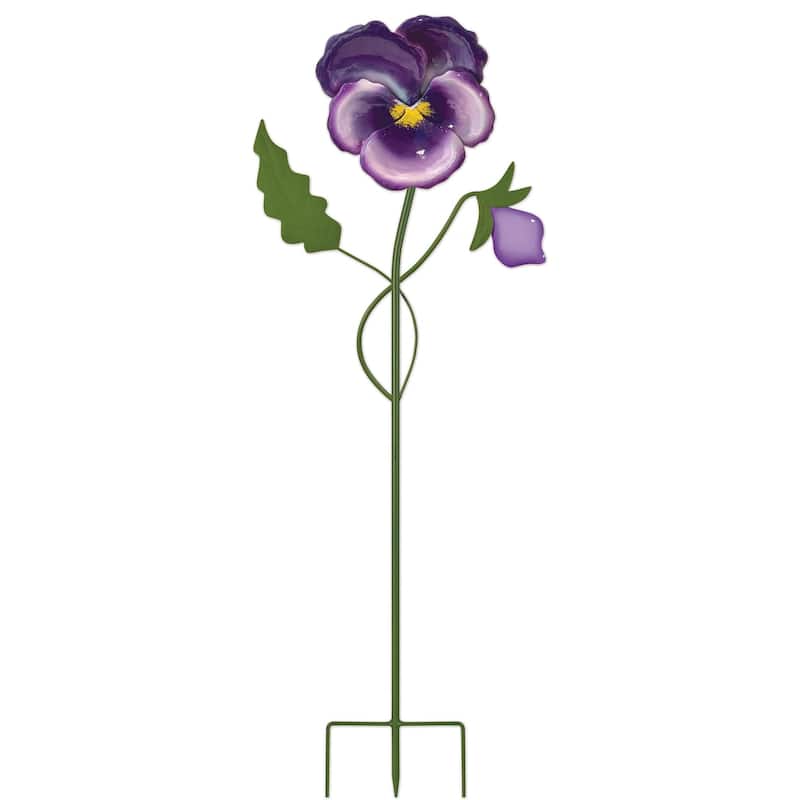 Purple Pansy Stake-50"