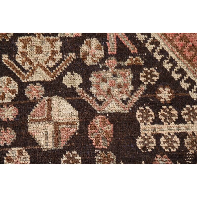 Vegetable Dye Shiraz Persian Antique Area Rug Hand-knotted Wool Carpet - 4'10"x 7'7"