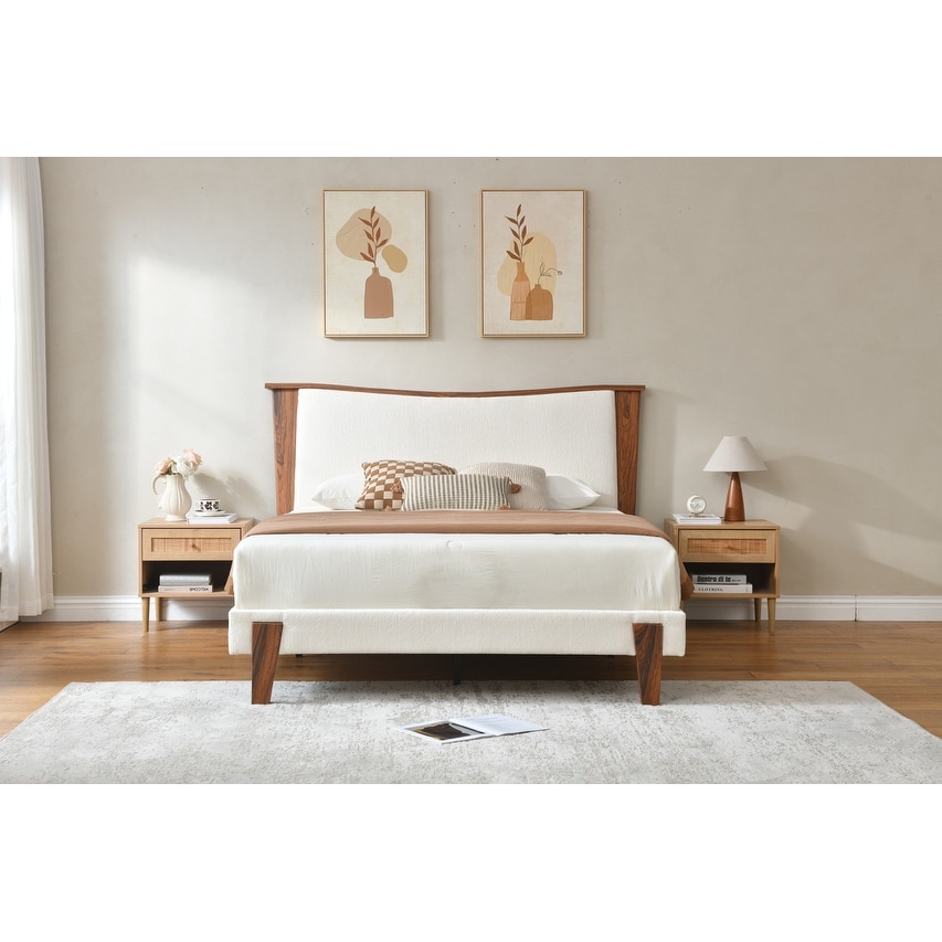 Modern Upholstered Platform Bed Frame