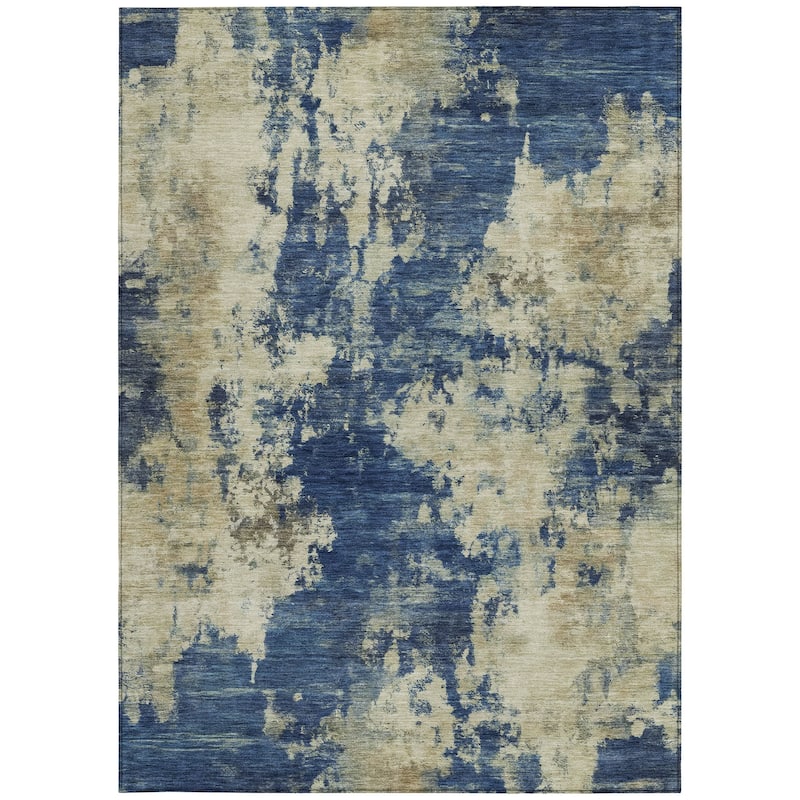 HomeRoots Abstract Transitional Rectangle Outdoor Rug