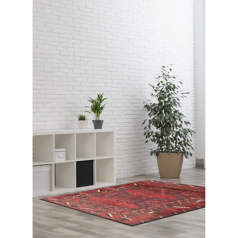 Teimani Red Rug 3'0" x 4'8" - 3'0 x 4'8