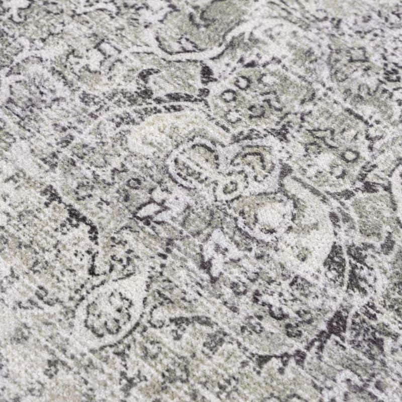 Hauteloom Arista Living Room, Bedroom Machine Washable Area Rug - Traditional - Gray - 5' x 7'6"