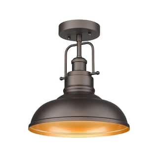 1-light 11 Inch Semi Flush Mount, Ceiling Light