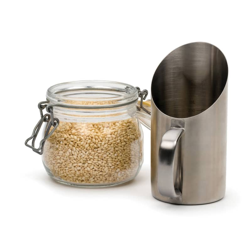 1.5-Cup Stainless Steel Measuring Scoop - Scoop & Measure