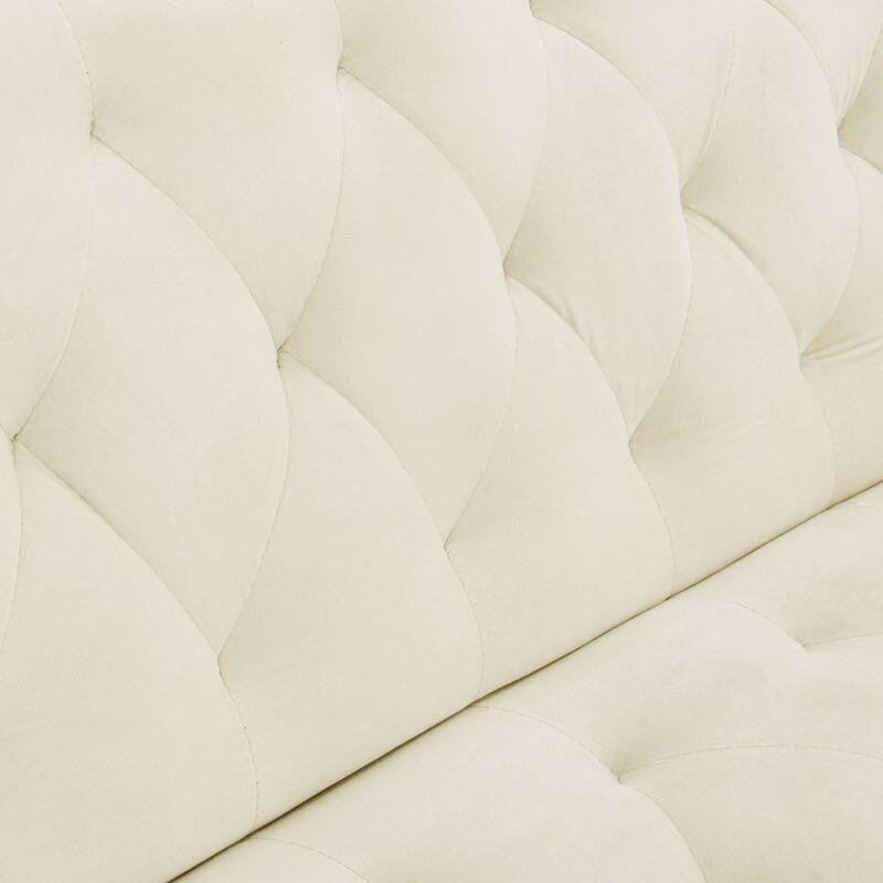 71" Velvet Green Gray Double Sofa Bed