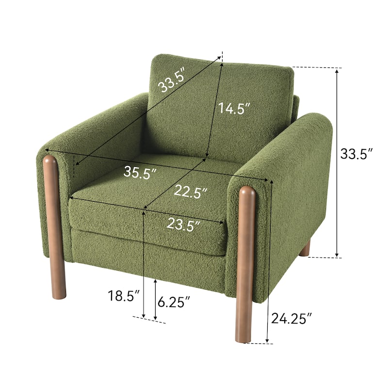 33.5" Upholstered Accent Chair
