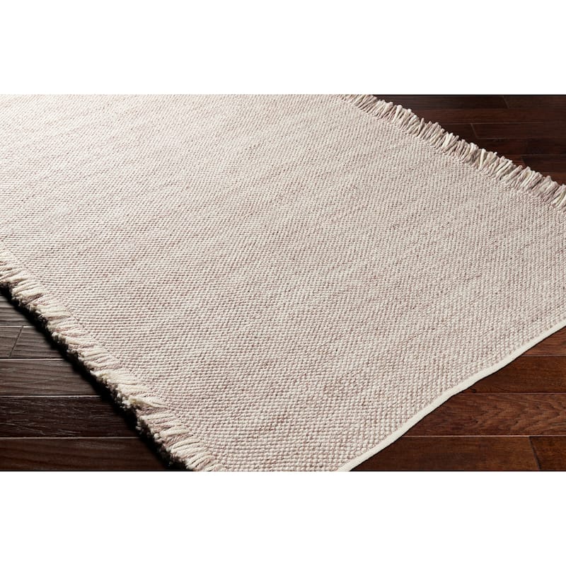Surya Liam Outdoor Safe Modern Solid Fringe Area Rug
