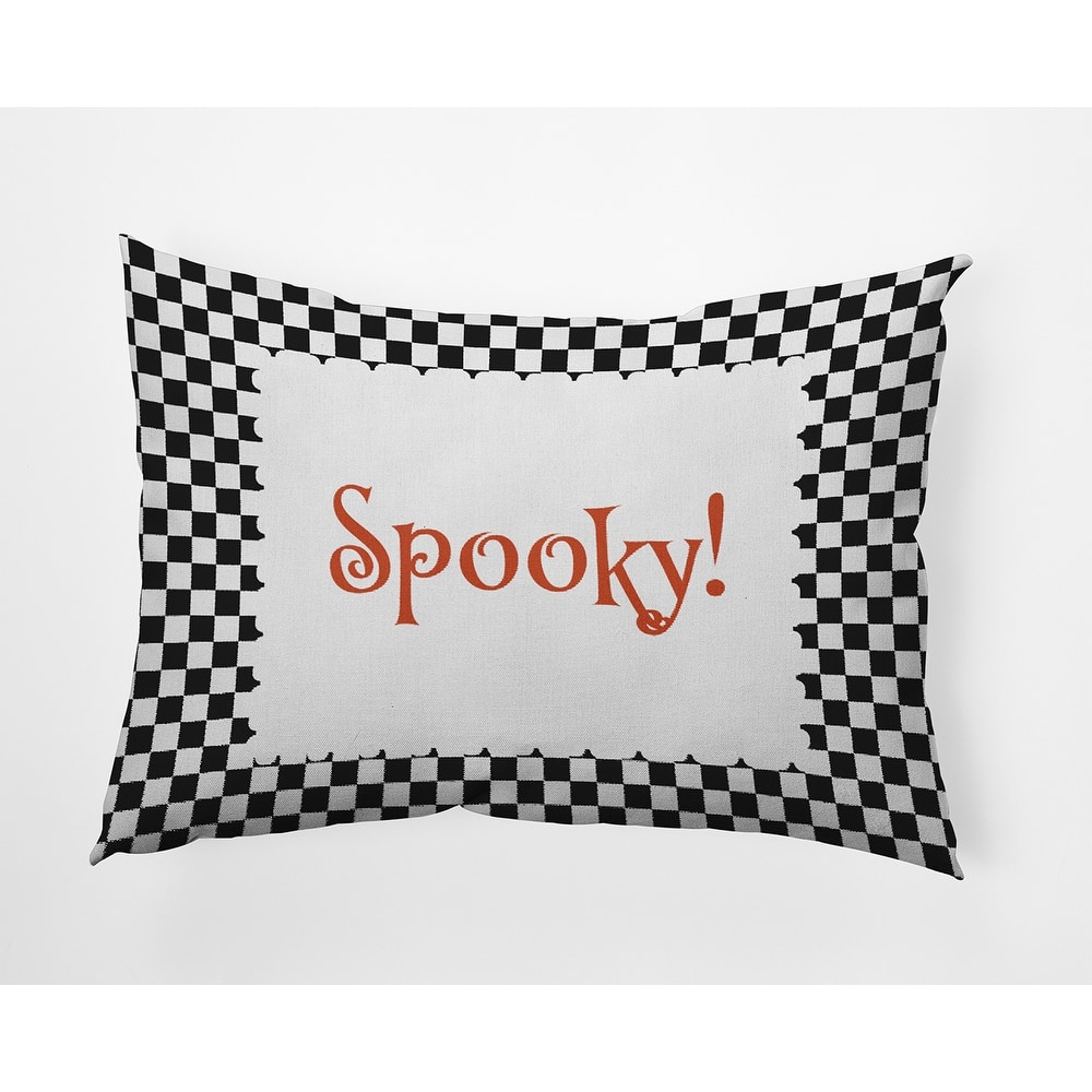 Halloween Spooky Checks Accent Pillow