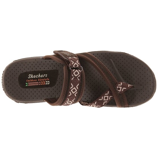 skechers women's reggae trailway slop sandals flip flop