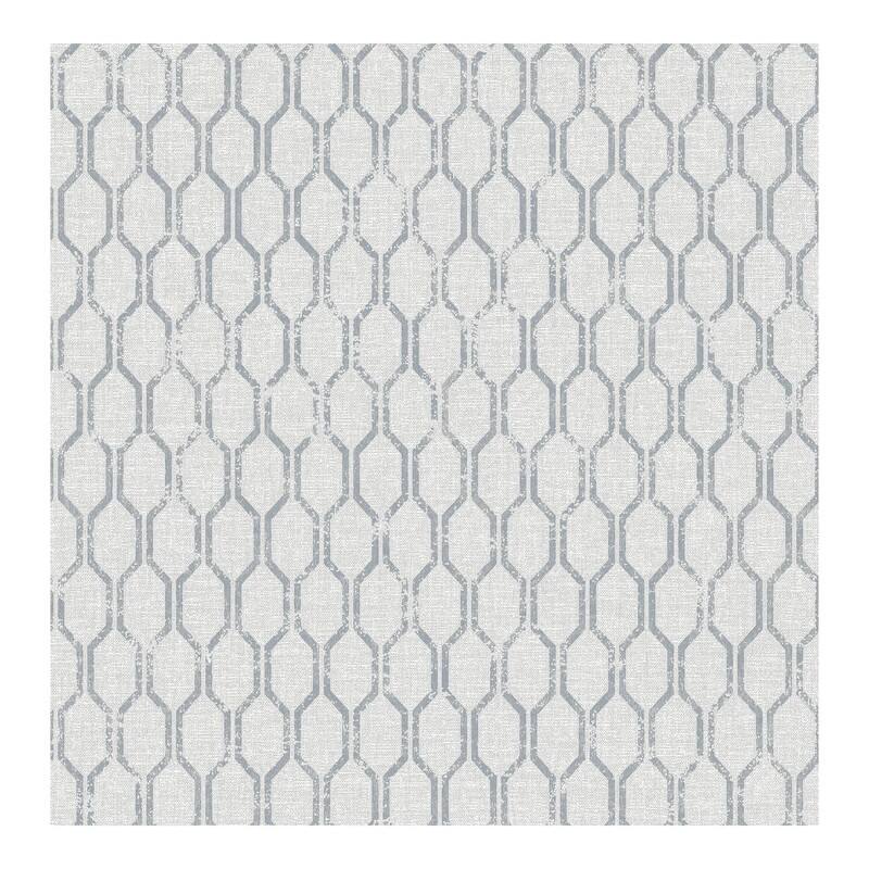 Advantage Elodie Light Grey Geometric Wallpaper - 20.5 x 396 x 0.025