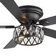 preview thumbnail 13 of 33, 52" Flush Mount 5-Blade Modern Crystal Indoor Ceiling Fan with Light Kit and Remote