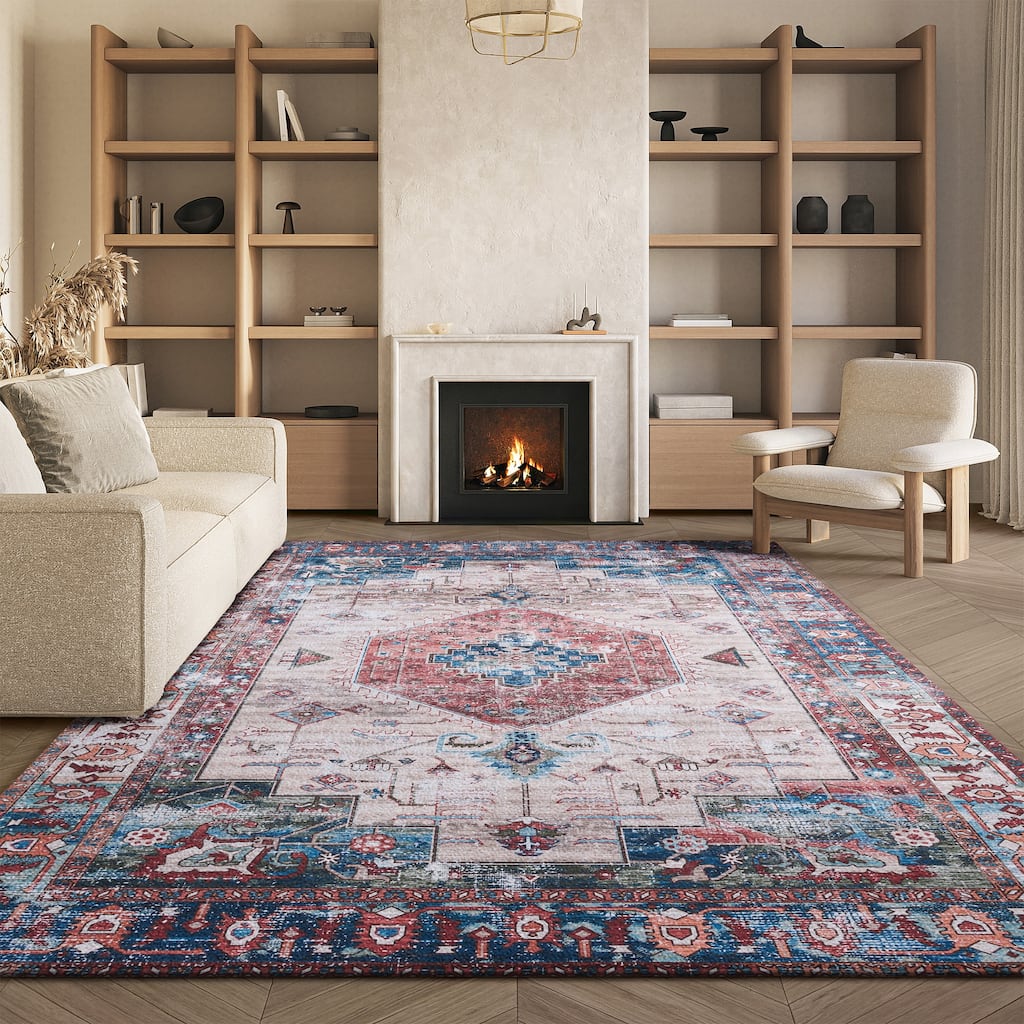 SAFAVIEH Tucson Godelieve Transitional Machine Washable Rug.