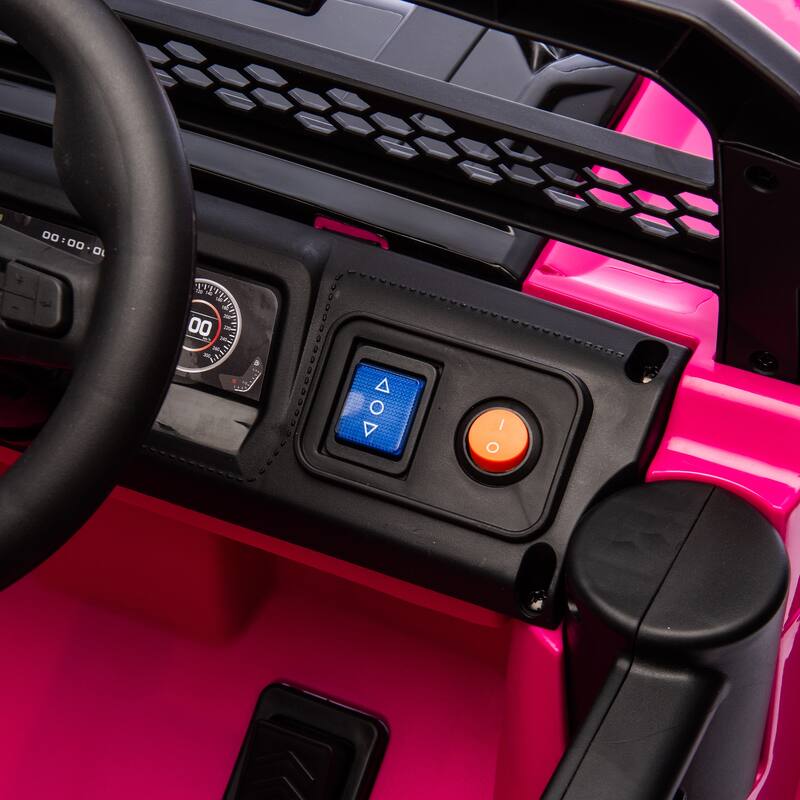 12V Kids Ride On 6-Wheel Electric Truck Car with Parents Control, 4 Motors, LED Lights, Music & Bluetooth, USB, MP3