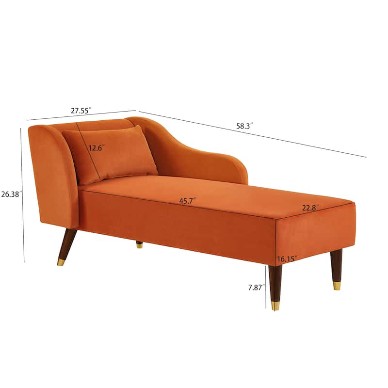 58.3" Velvet Chaise Lounge Chair