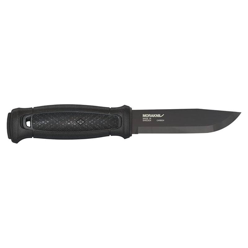 Garberg Full Tang Carbon Steel Fixed Blade Knife with Multi-Moun, Black