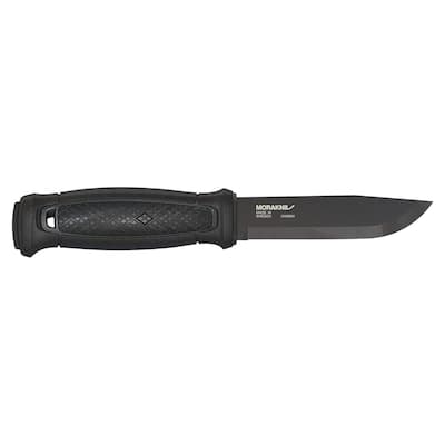 Garberg Full Tang Carbon Steel Fixed Blade Knife with Multi-Moun, Black