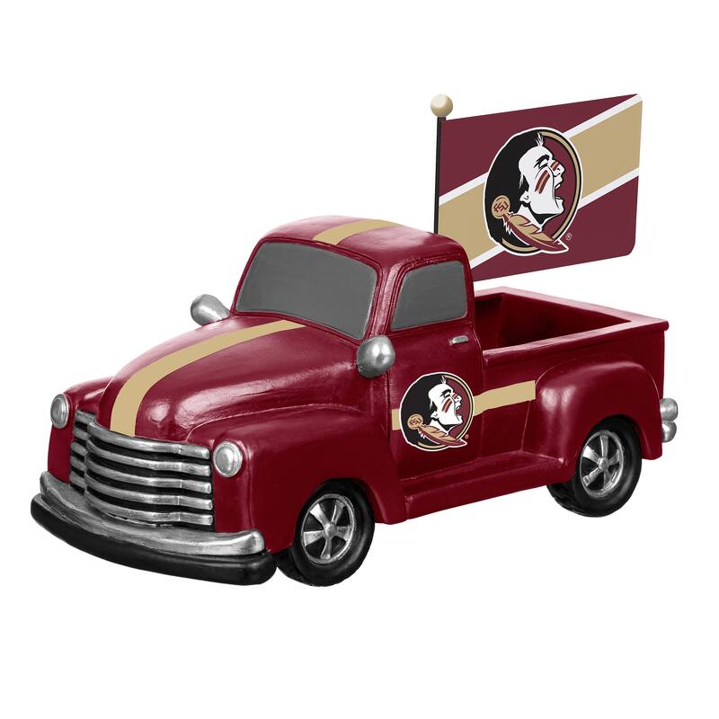 NCAA Rally Truck Garden Statue with Team Flag