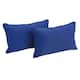 20-inch by 12-inch Lumbar Throw Pillows (Set of 2) - Royal Blue