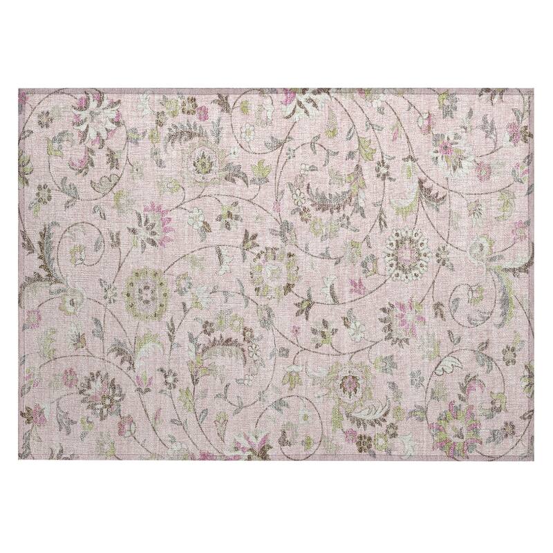 Machine Washable Indoor/ Outdoor Traditional Chantille Rug