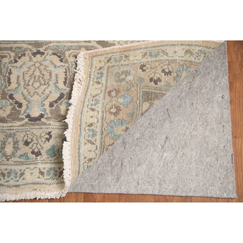 Hand Knotted Oriental 100% Wool Carpet Traditional Floral Peach Mashad Area Rug - 12' 10'' X 9' 10''
