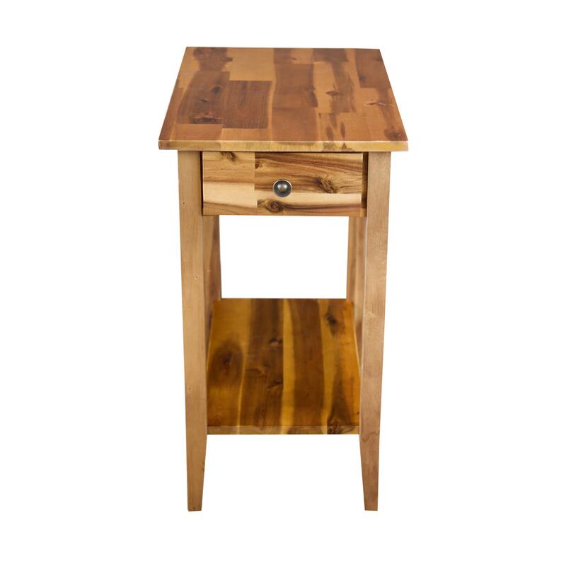 Porch & Den Holly Hill Solid Acacia Recliner End Table
