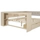 preview thumbnail 15 of 16, Full Size Wood Platform Bed with Storage Shelves, Drawers, Charging Station and Upholstered Headboard, Gray