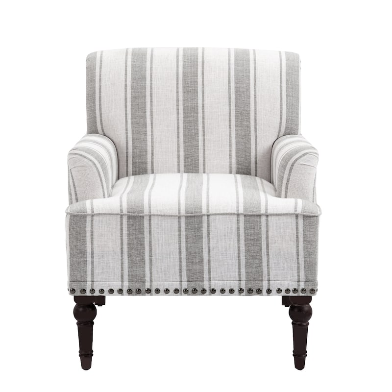 Modern Striped Accent Chairs with Arms