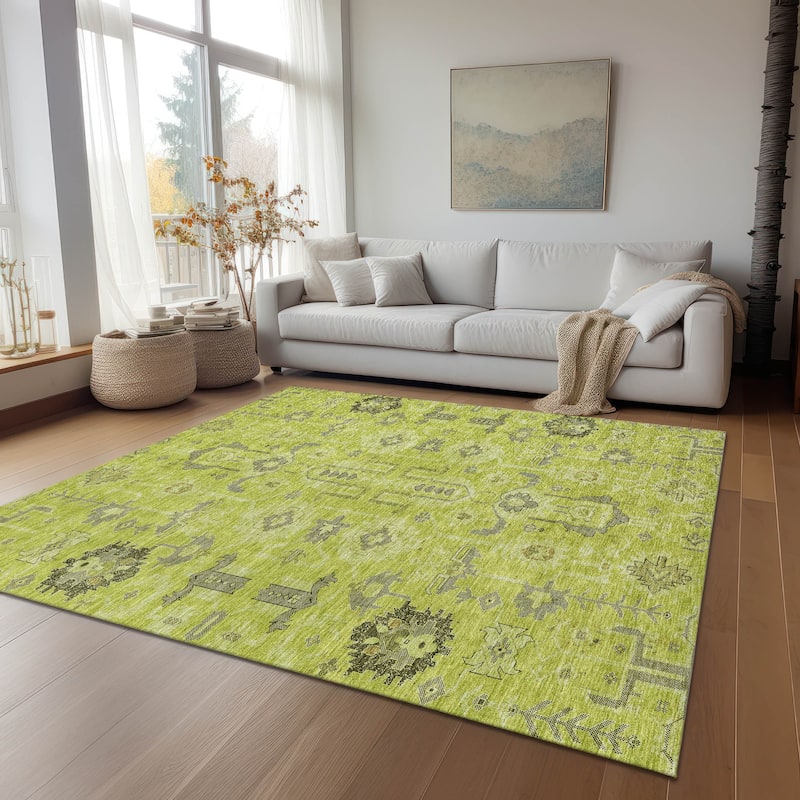 Machine Washable Indoor/ Outdoor Chantille Boho Rug
