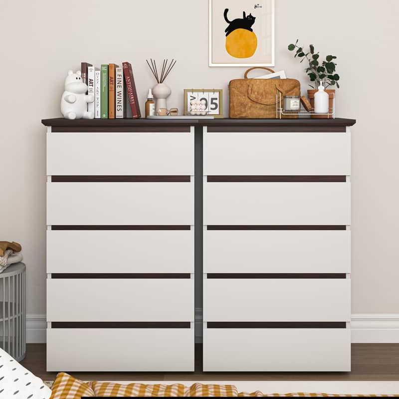 One Modern 5-Drawer Storage Chest Dresser Drawer
