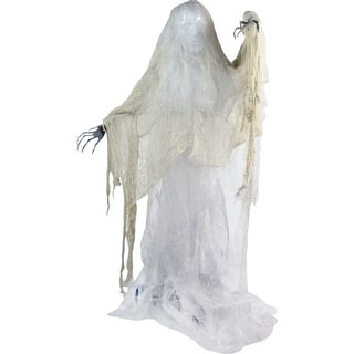 Haunted Hill Farm Life Size Animatronic Ghoul, Indoor/Outdoor Halloween Decoration, Multi-Colored Body, Poseable, Battery