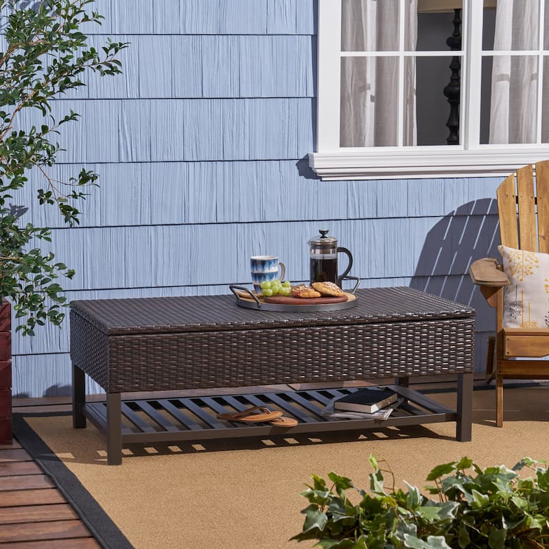 Rattan Storage Bench