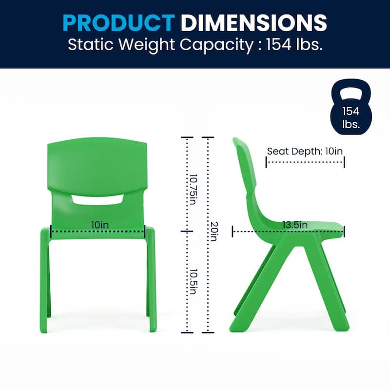 23.625"W x 47.25"L Rectangle Plastic Activity Table Set with 6 Chairs