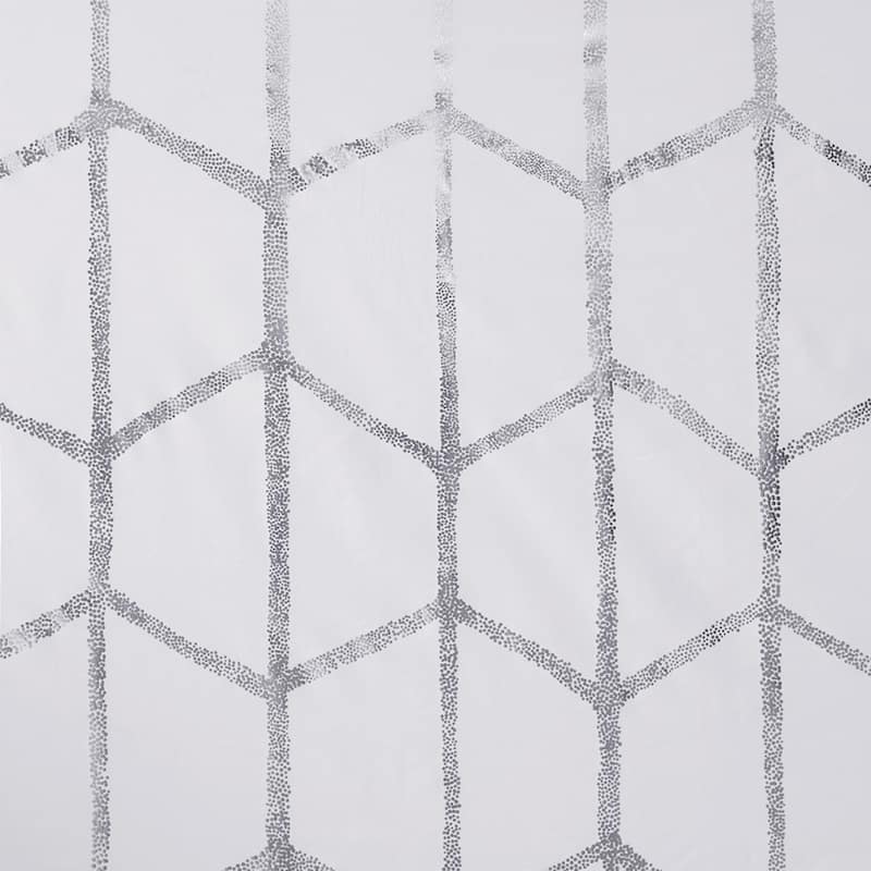 Total Blackout Metallic Print Grommet Top Curtain Panel