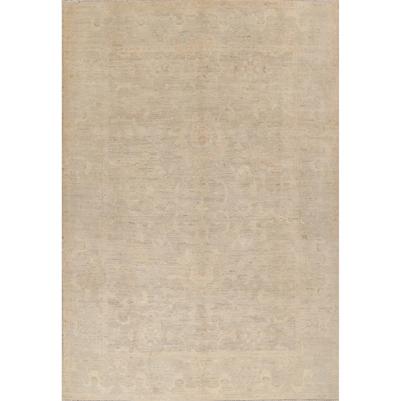 Vegetable Dye Muted Oushak Turkish Oriental Area Rug Wool Hand-knotted - 8'0" x 10'1"