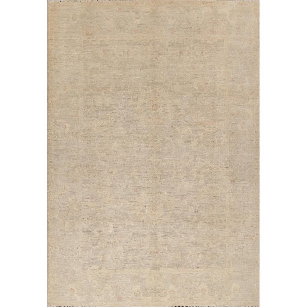 Vegetable Dye Muted Oushak Turkish Oriental Area Rug Wool Hand-knotted - 8'0" x 10'1"