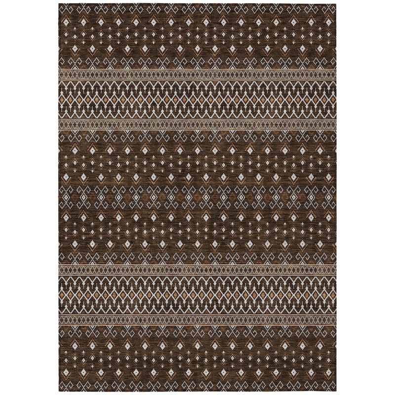 HomeRoots Tribal Transitional Rectangle Outdoor Rug