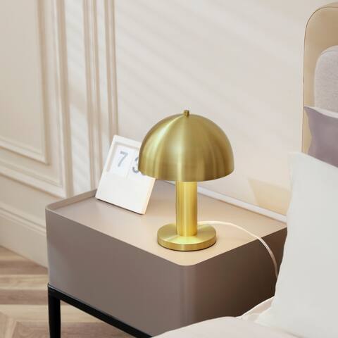 Novogratz x Globe 12" Olivia Matte Brass Table Lamp - one size