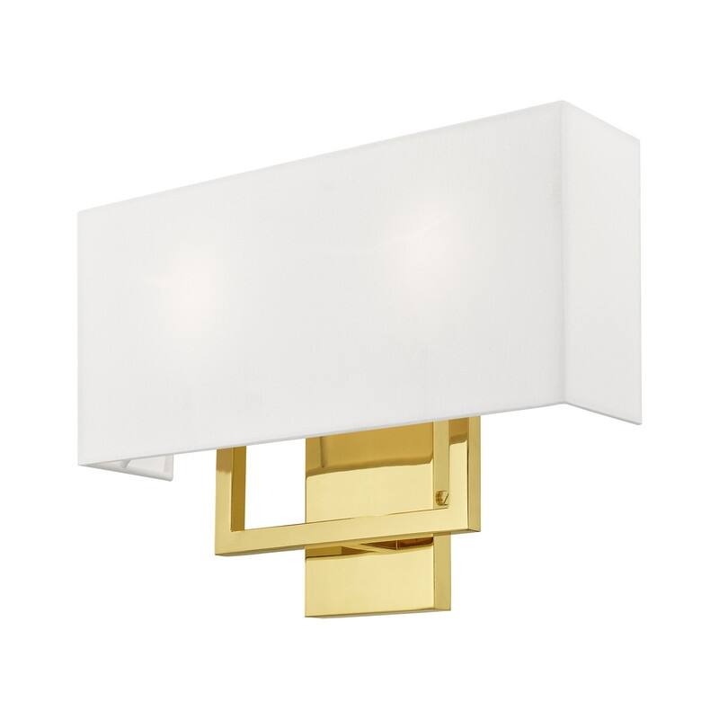 Livex Lighting 2-light Polished Brass Wall Sconce, 50991-02 - 16" W X 12" H X 3.875" EXT