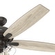 preview thumbnail 6 of 11, Hunter 60" Dondra Ceiling Fan with LED Light Kit and Pull Chain, Formal, Transitional