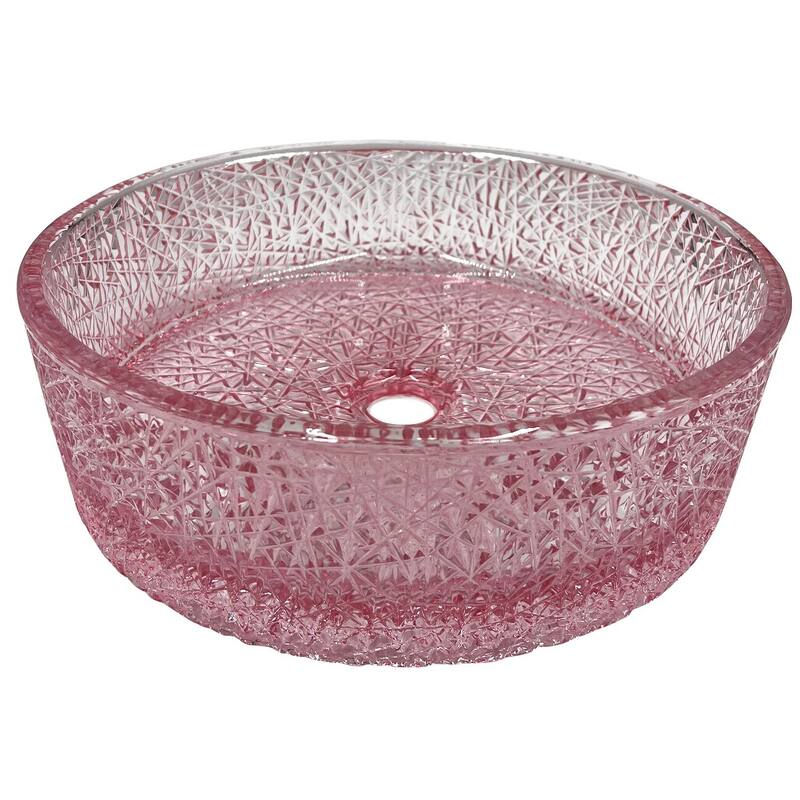 Stadium 16" & 14" Round Basin Glass Bathroom Vessel Sink