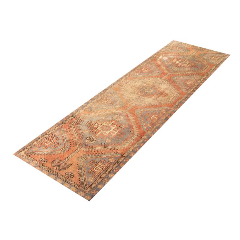 ECARPETGALLERY Hand-knotted Konya Anatolian Copper Wool Rug - 3'2 x 10'4