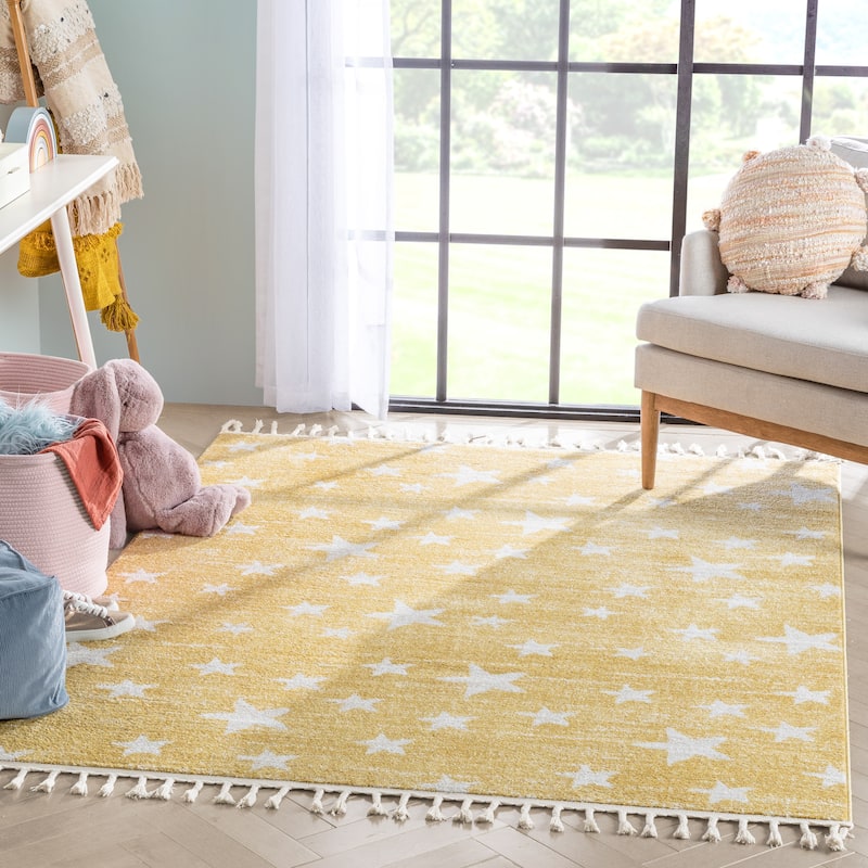 Well Woven Kennedy Stars Plush Area Rug