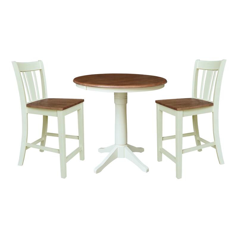 36" Round Extension Table with Counter Height Stools