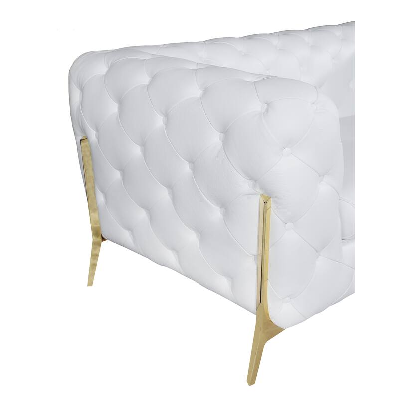 Top Grain 100% Italian Leather Loveseat