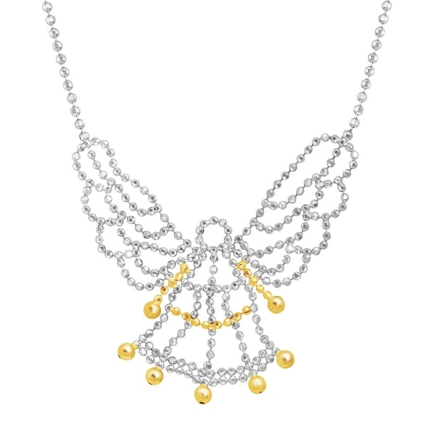 Guardian Angel Beaded Necklace in Sterling Silver & 10K Gold - Two-Tone