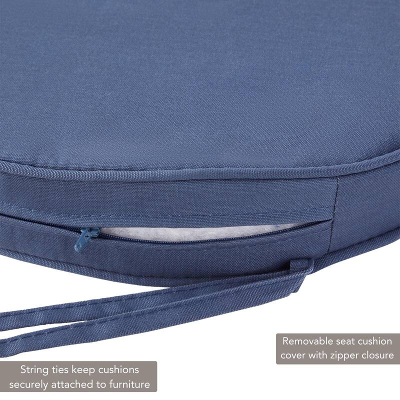 Greendale Home Fashions 18" Round Outdoor Chair Pad (Set of 2)
